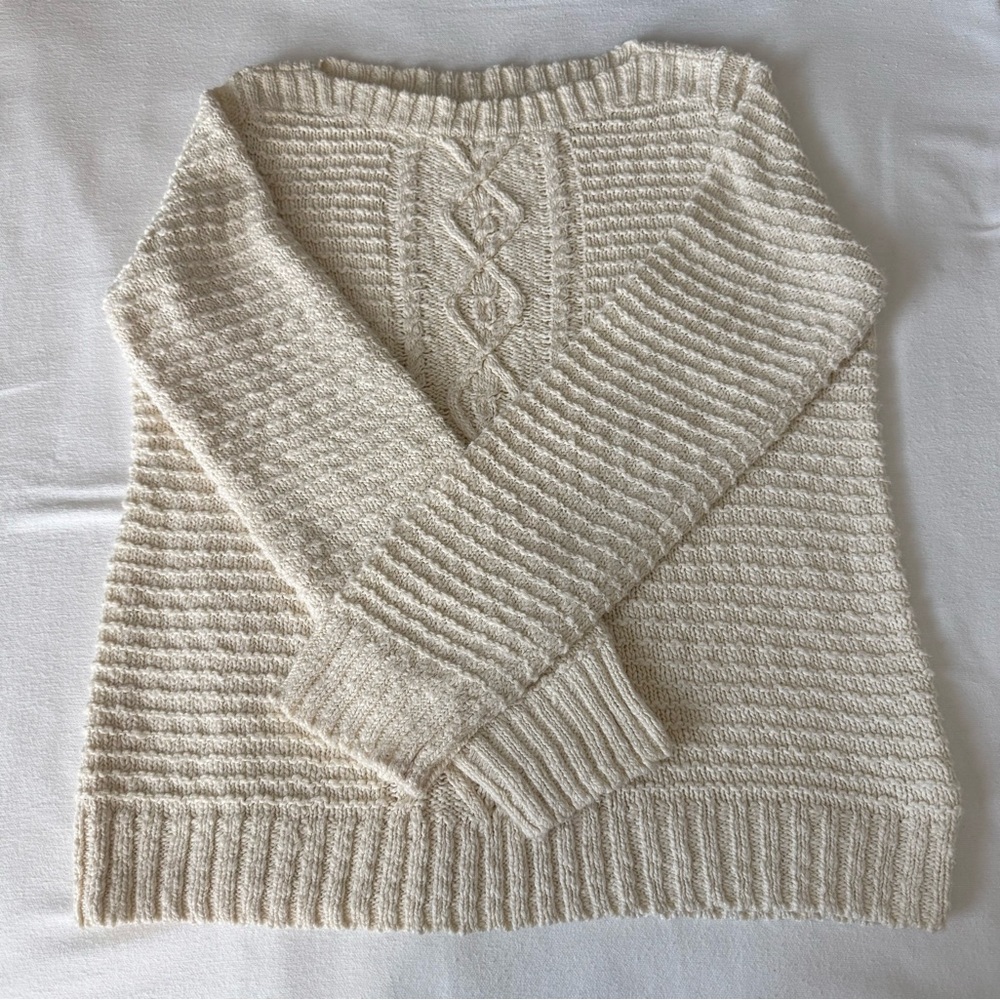 Jones New York Cream Cable Knit Sweater - Picture 5 of 5